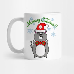 Funny Christmas Cat Meowy Catsmouse Mug